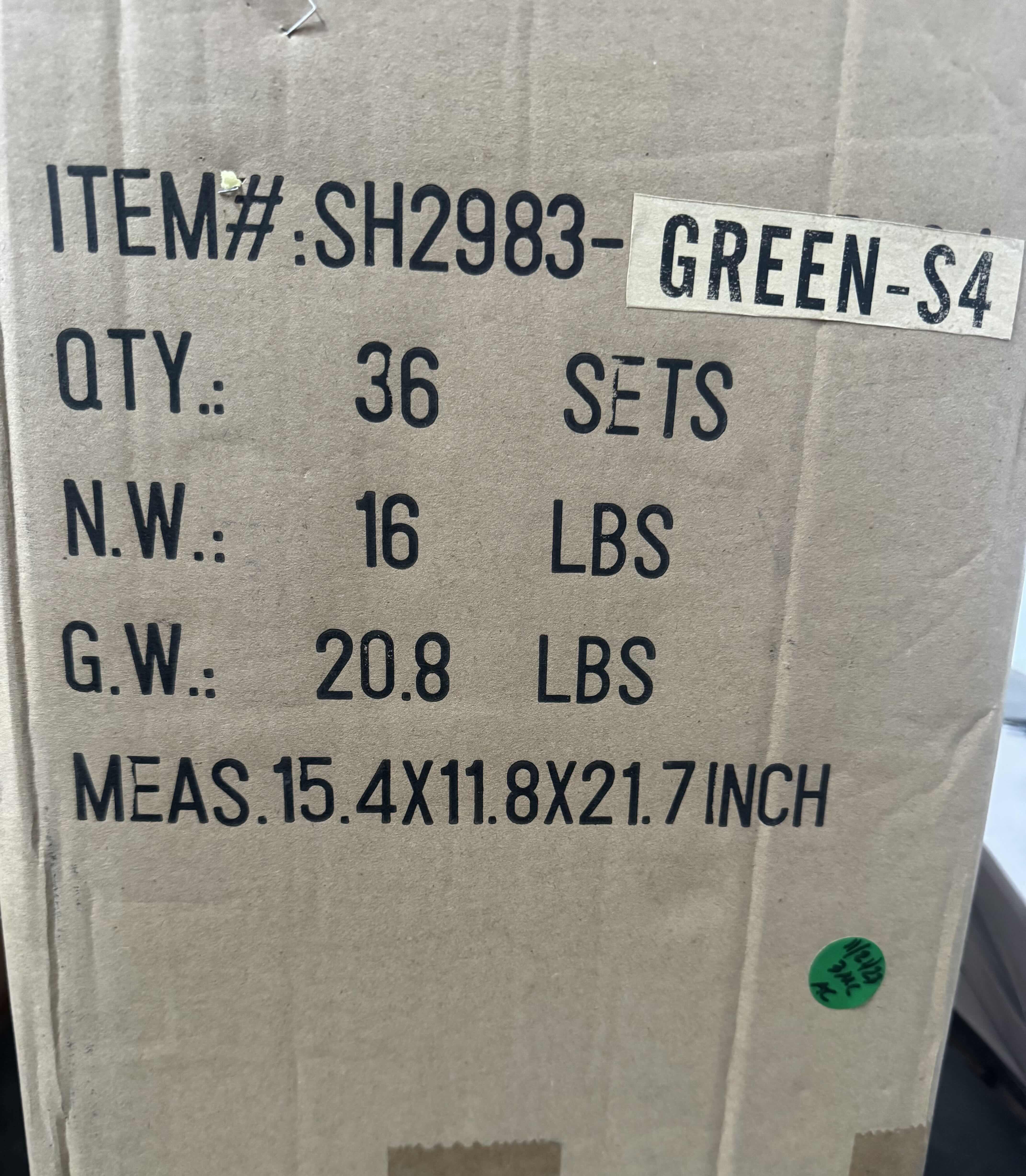 Photo 1 of BRAND NEW CASE OF HOME-X ALUMINUM TUMBLERS SET OF 4, METAL DRINKING CUPS FOR HOME KITCHEN, STYLE ANODIZED ALUMINUM, STACKABLE 12 OZ, GREEN