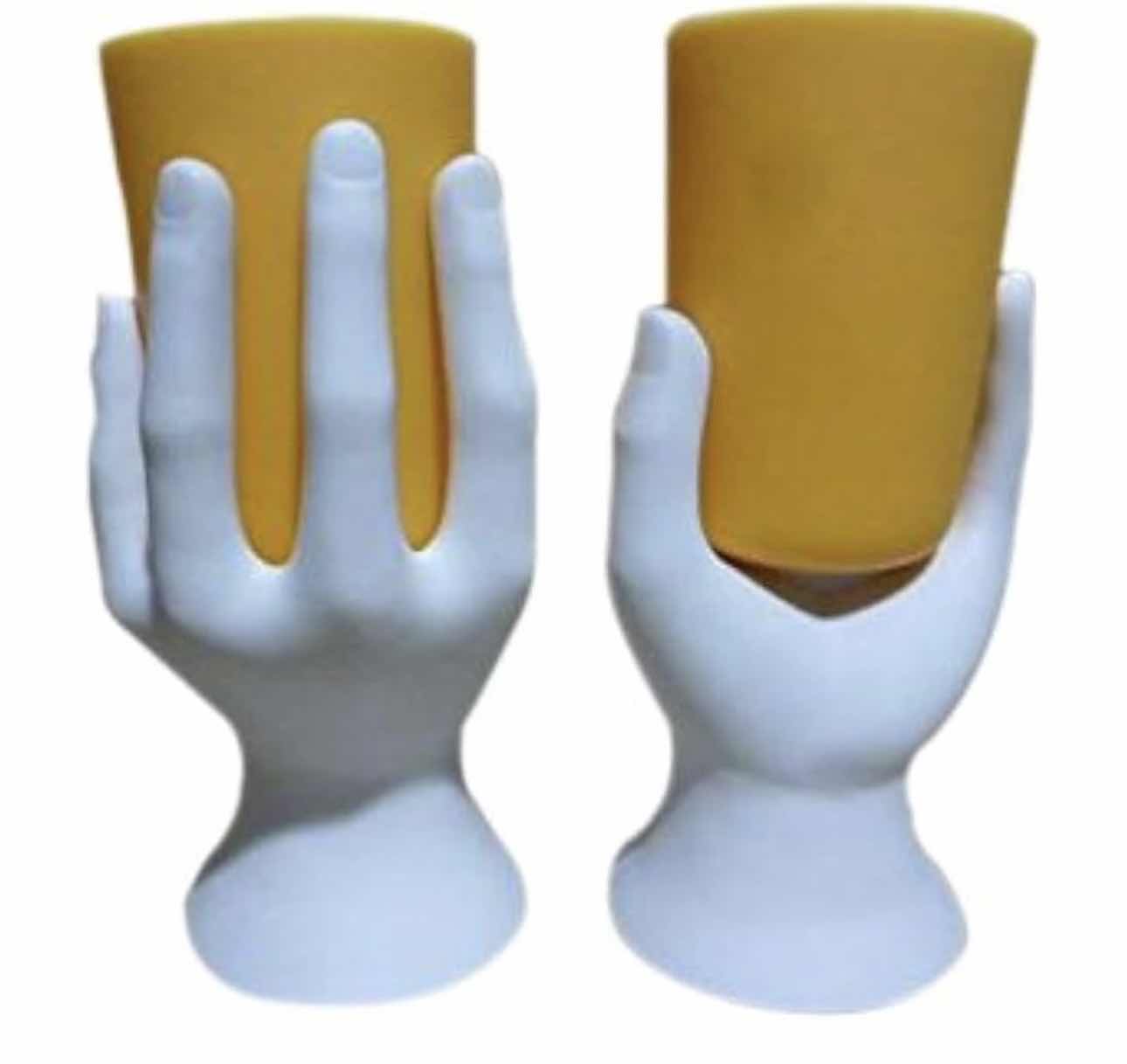 Photo 1 of BRAND NEW CASE OF ARAD HAND CUP PEN/PENCIL HOLDER (WHITE/YELLOW)