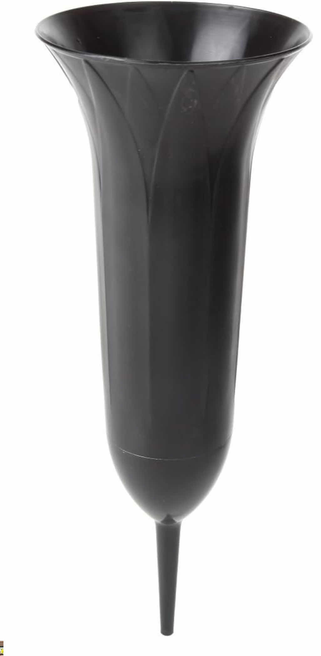 Photo 1 of BRAND NEW CASE OF HOME-X BLACK CEMETERY VASE WITH GROUND SPIKE - DURABLE PLASTIC