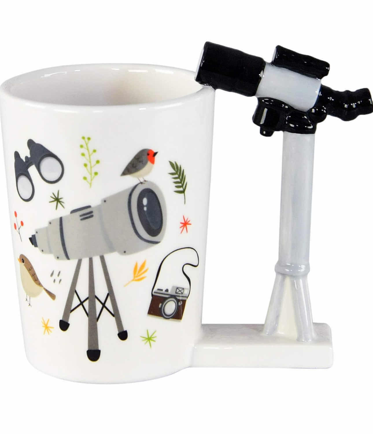 Photo 1 of BRAND NEW CASE OF HOME-X BIRD WATCHING NOVELTY COFFEE MUG WITH TELESCOPE HANDLE FOR BIRD LOVERS - 10oz