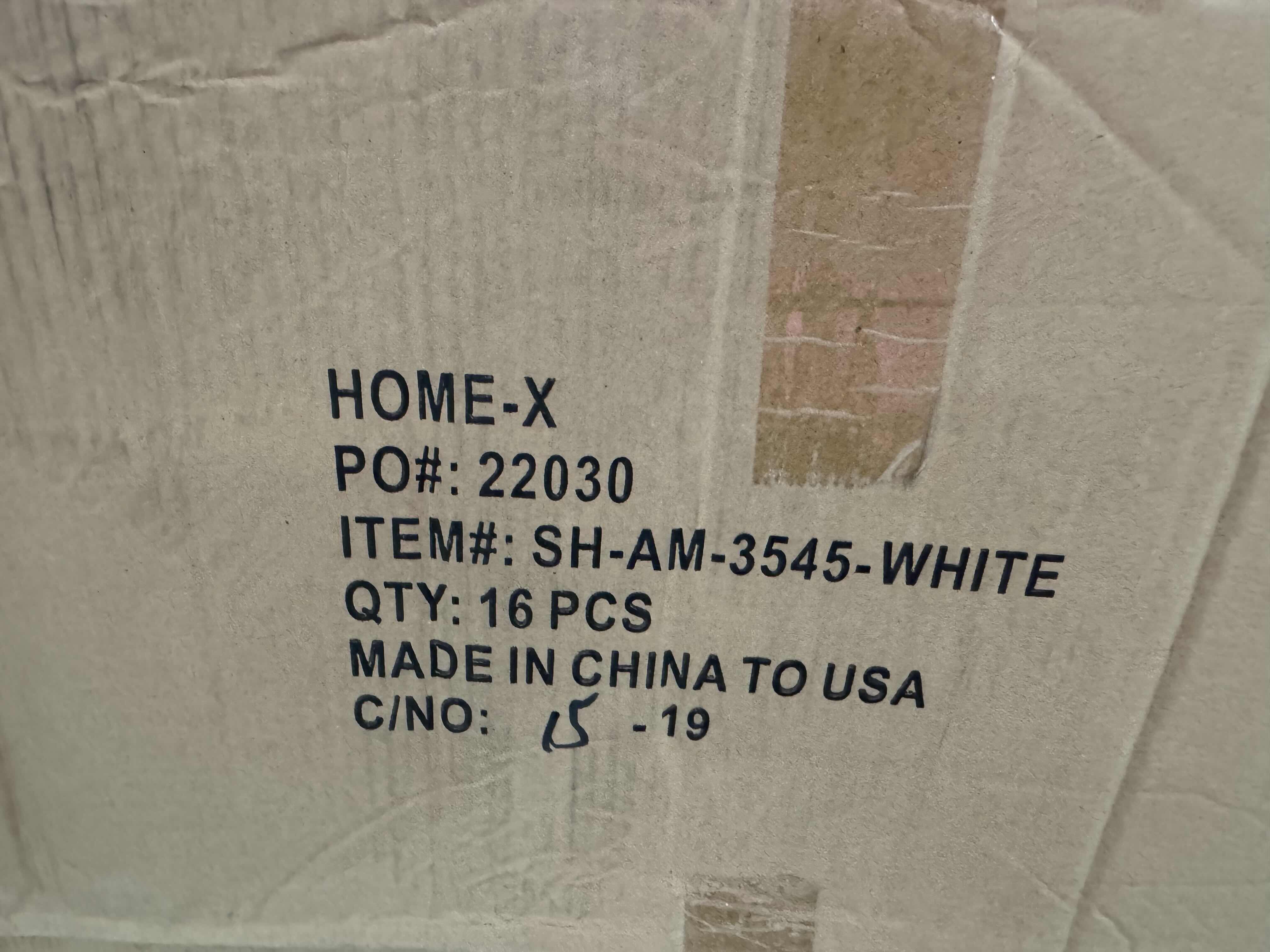 Photo 3 of BRAND NEW CASE OF HOME-X HANGING JEWELRY RACK, 15 ¼ " L x 10 ¾ " W x 1 ¼ " H, WHITE