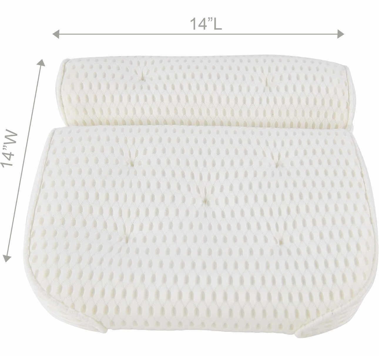Photo 1 of BRAND NEW CASE OF HOME-X BATH PILLOW FOR NECK & BACK SUPPORT WITH SUCTION CUPS 14" L x 14" W x 3" W, WHITE