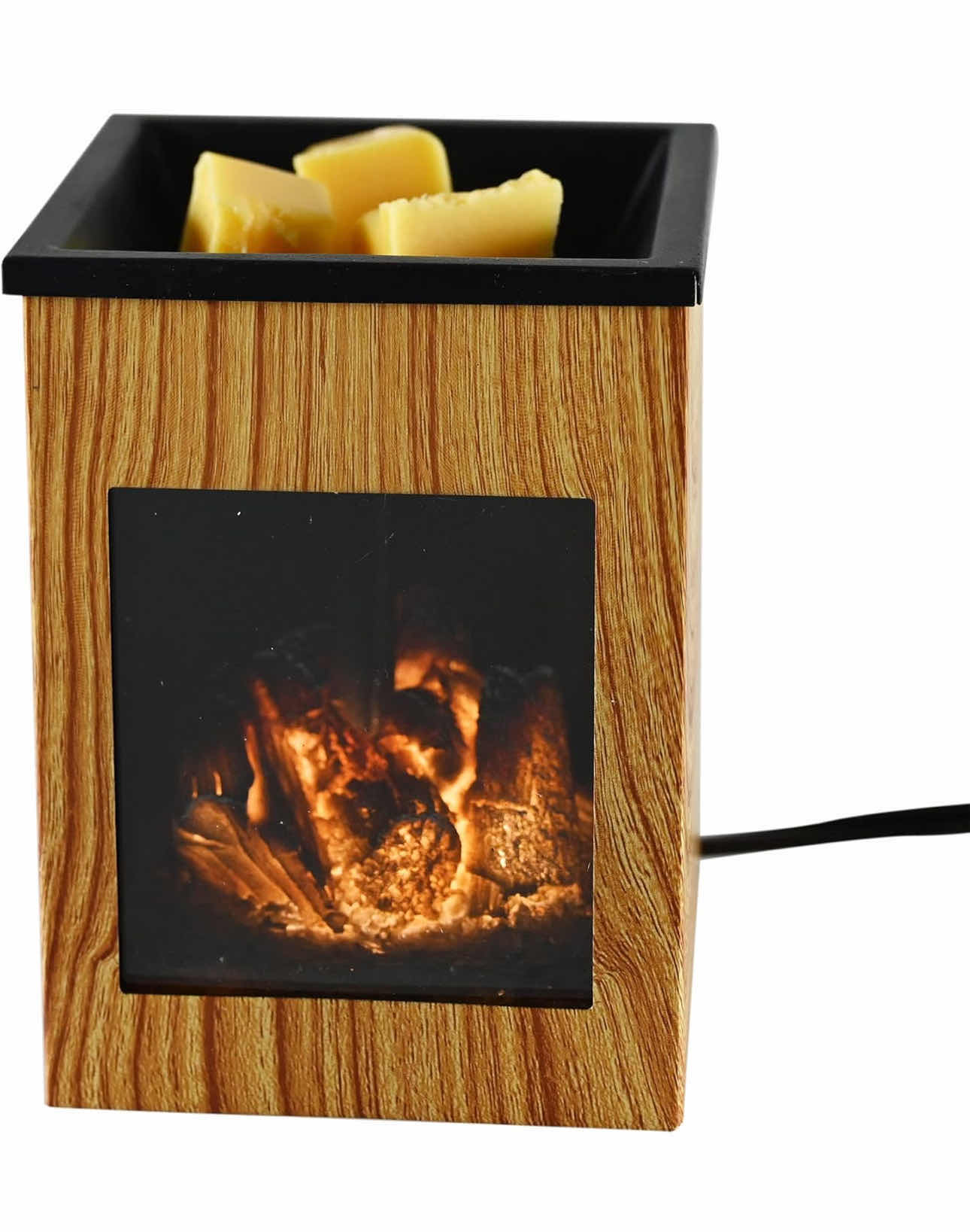 Photo 1 of BRAND NEW CASE OF HOME-X FAUX FIREPLACE WARMER, WAX MELTER, WARMER, 4 1/4" L x 4 1/4" W x 6" H, Fruitwood