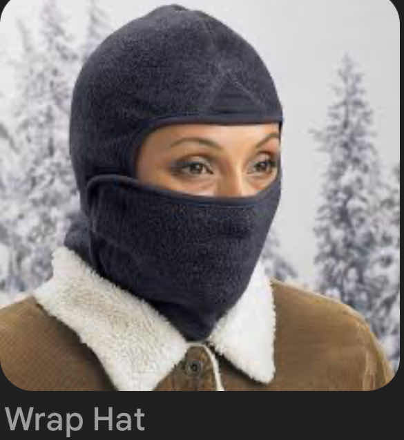 Photo 1 of BRAND NEW CASE OF 100 NAVY BLUE FLEECE WRAP HAT