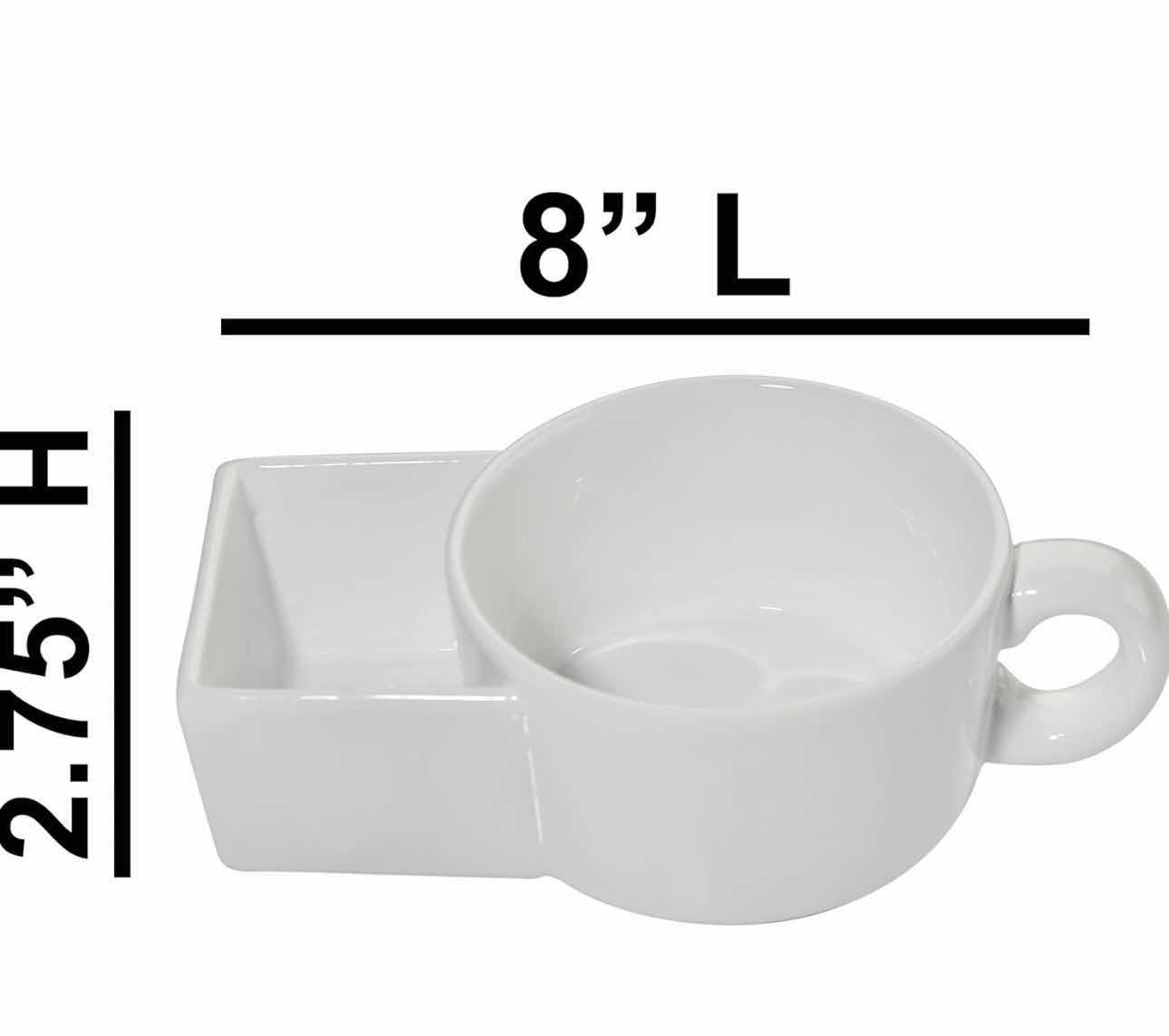 Photo 2 of BRAND NEW CASE OF 12 SETS OF HOME-X SET OF 2 SOUP & CRACKERS CERAMIC MUG BOWL