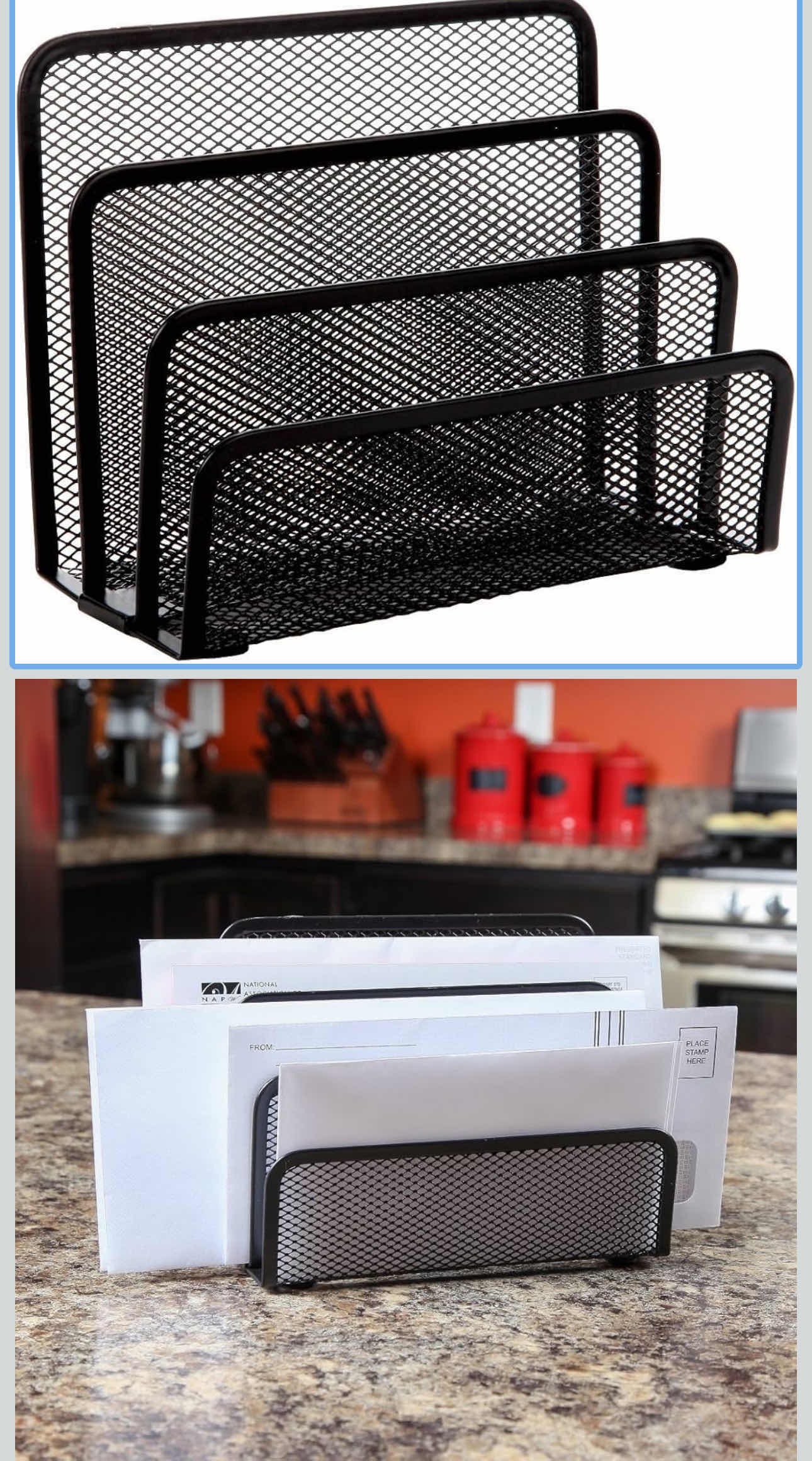 Photo 1 of BRAND NEW CASE OF 48 BLACK MESH LETTER HOLDER