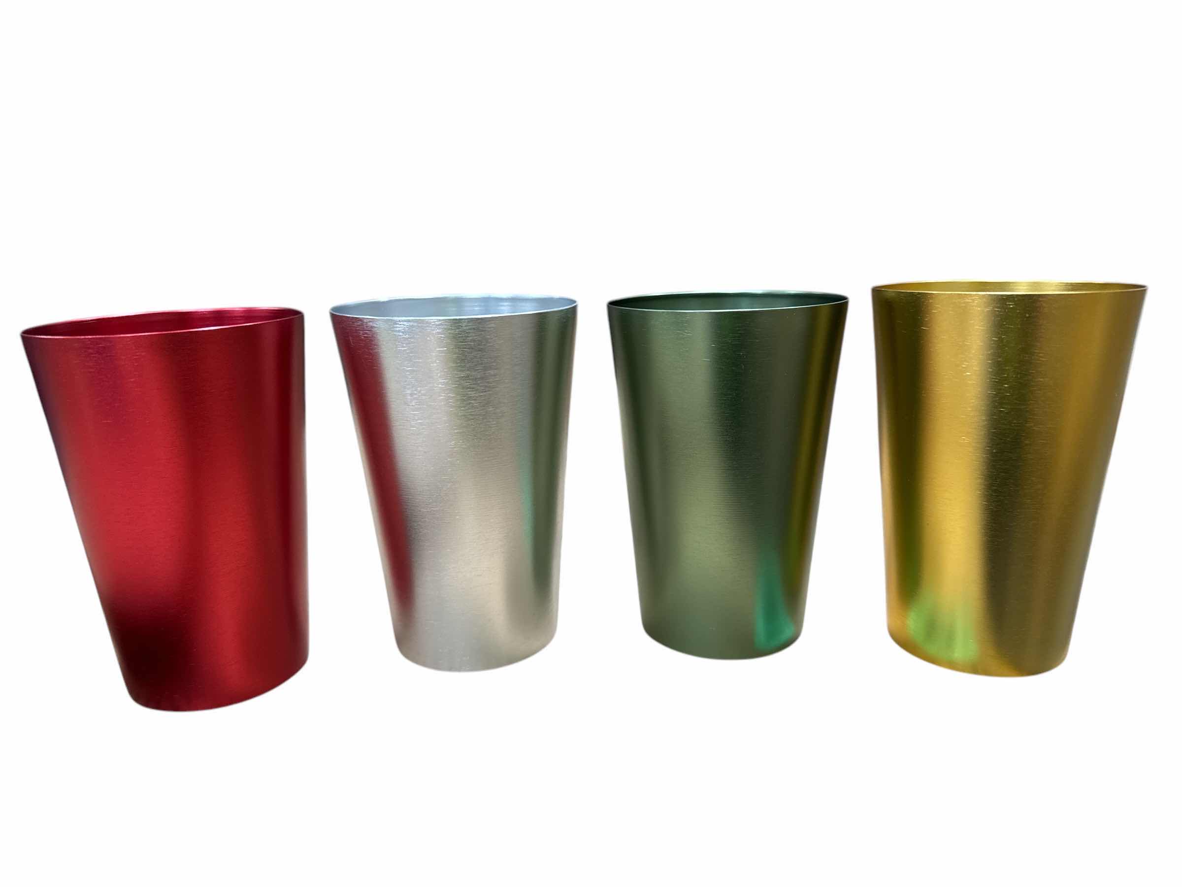 Photo 1 of BRAND NEW CASE OF 12 SETS OF HOME-X BRIGHTLY COLORED ALUMINUM TUMBLERS AND BOWLS