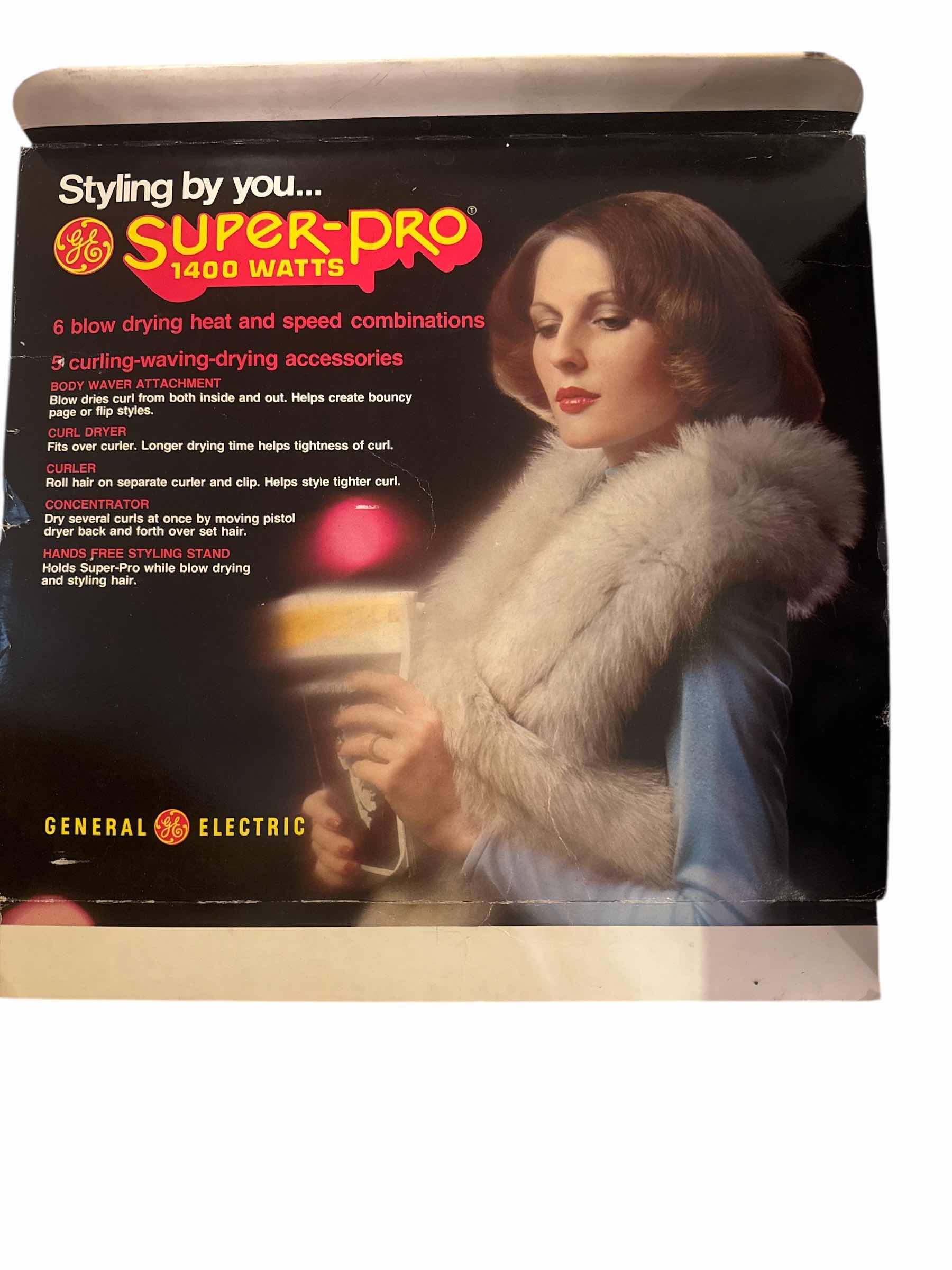 Photo 1 of 6 PERSONAL CARE ITEMS: GE SUPERPRO HAIR DRYER, MANICURE SET, TISSUE, SOAP, & TOOTHPASTE HOLDER