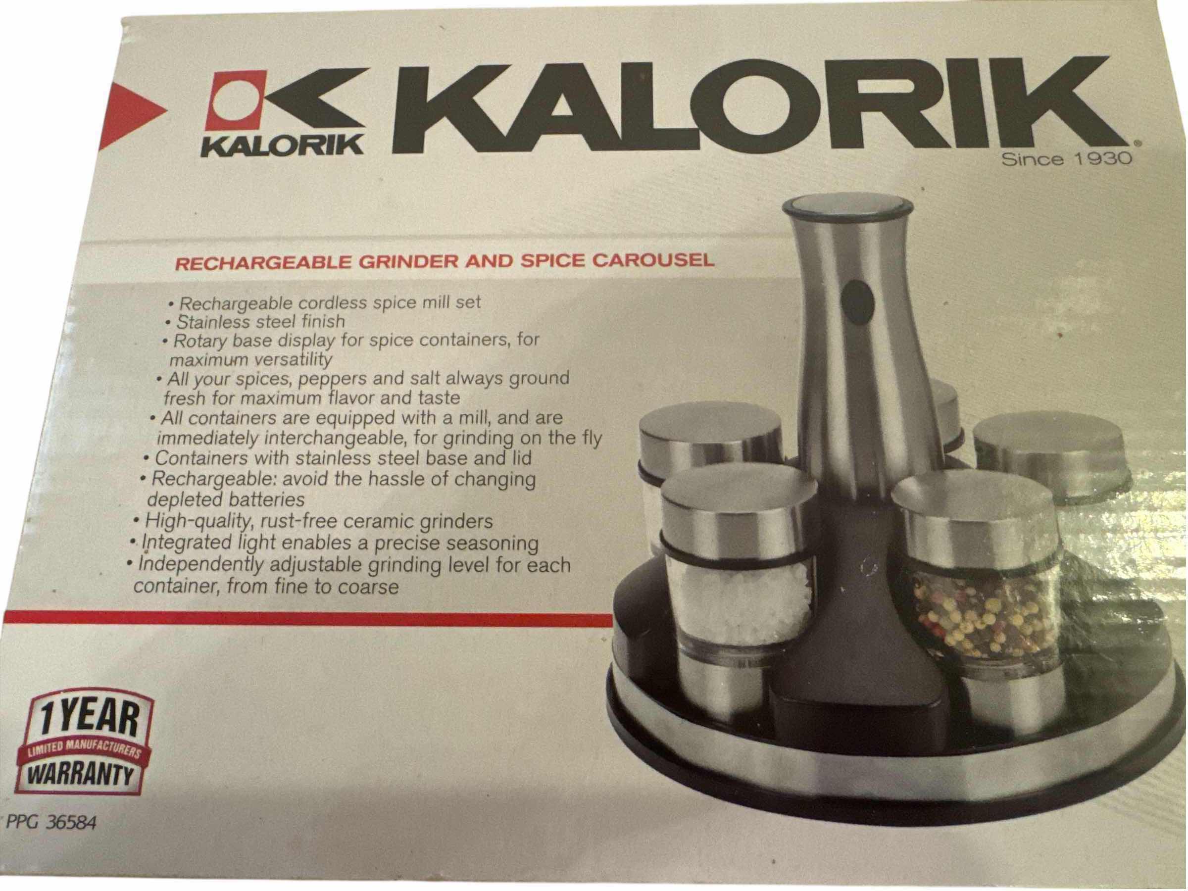 Photo 1 of 2 NEW KITCHEN ESSENTIALS: RECHARGEABLE GRINDER AND SPICE CAROUSEL AND 4.5” KNIFE