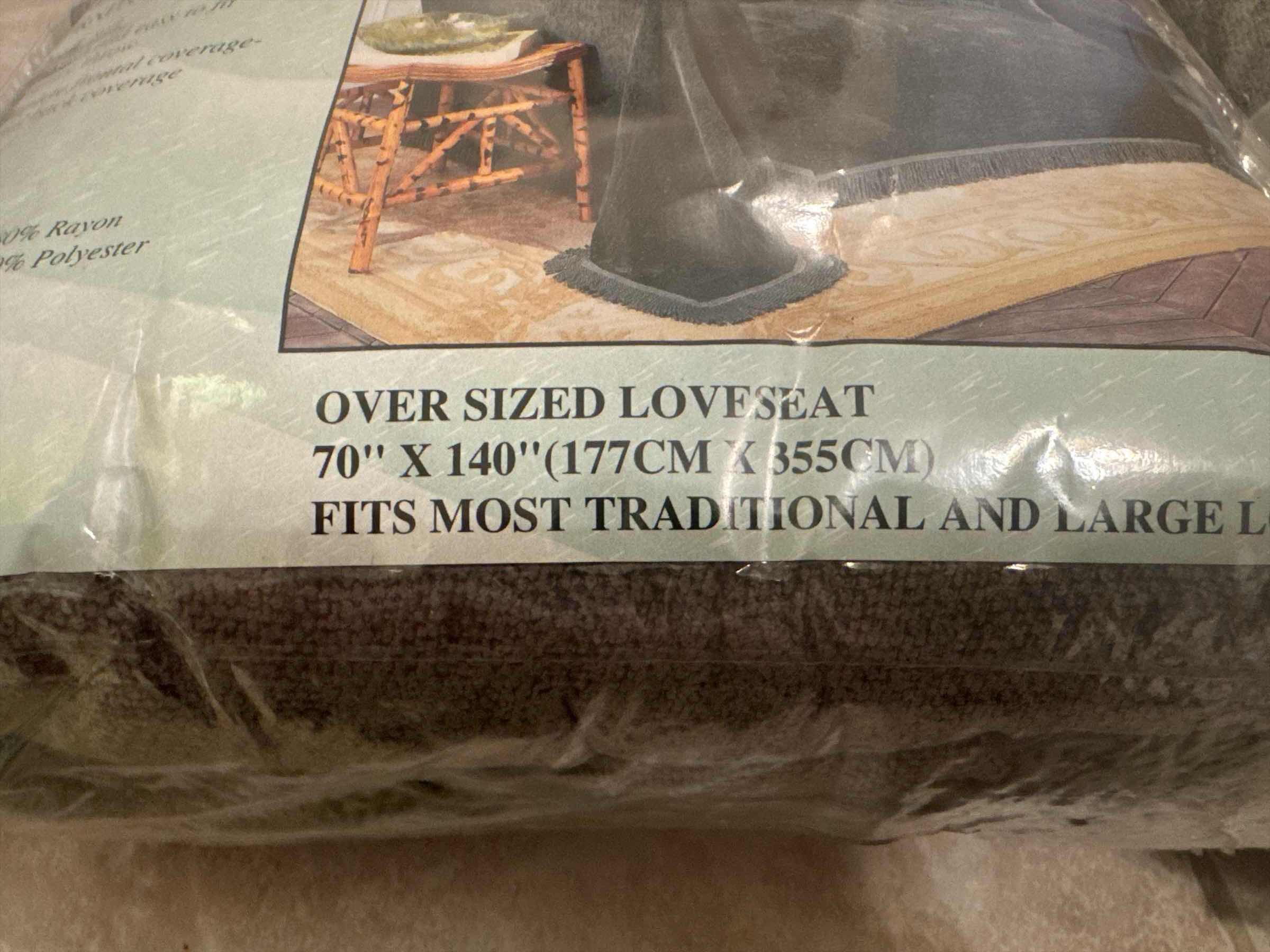 Photo 2 of 2 BRAND NEW HUNTER GREEN CHENILLE FURNITURE THROWS: OVER SIZED SOFA AND OVER SIZED LOVESEAT