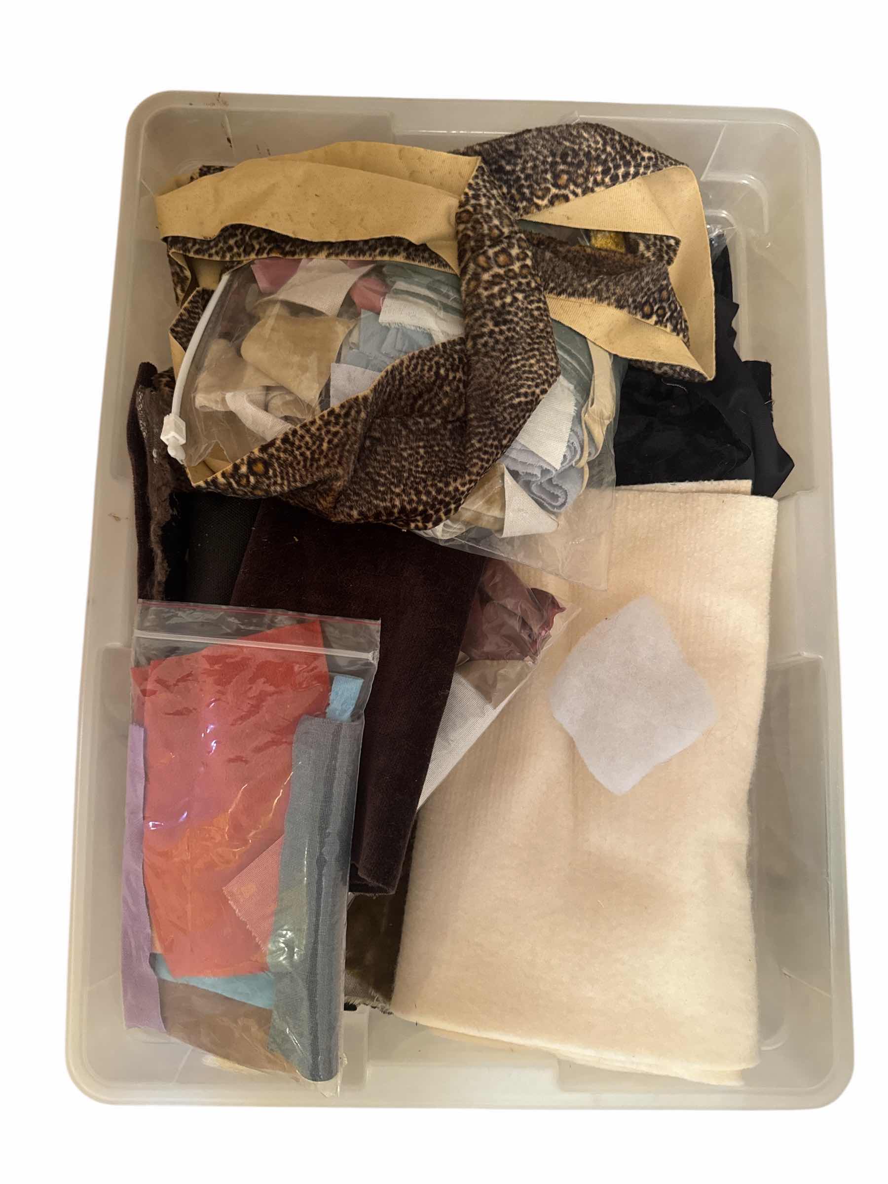 Photo 1 of 11 GALLON TOTE OF FABRIC REMNANTS
