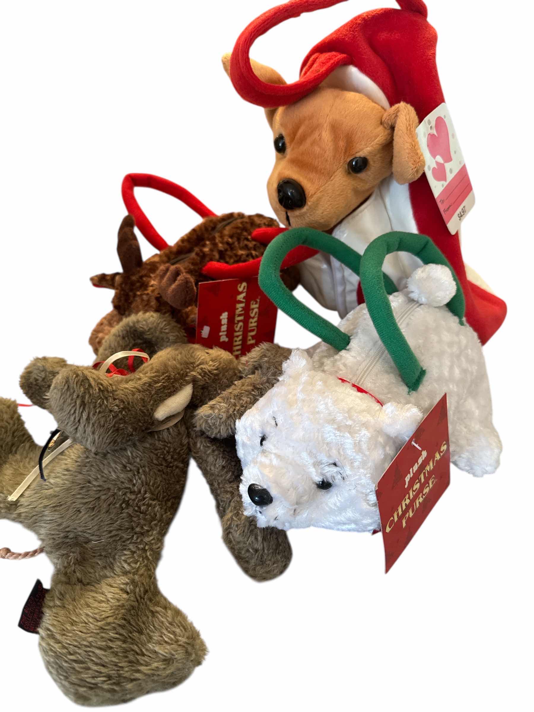 Photo 1 of 4 PLUSHIES, 2 OF WHICH ARE PURSES