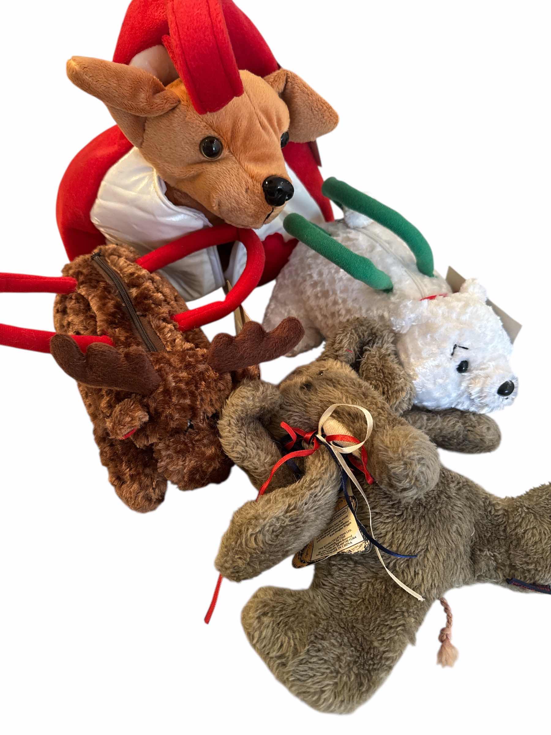 Photo 1 of 4 PLUSHIES, 2 OF WHICH ARE PURSES