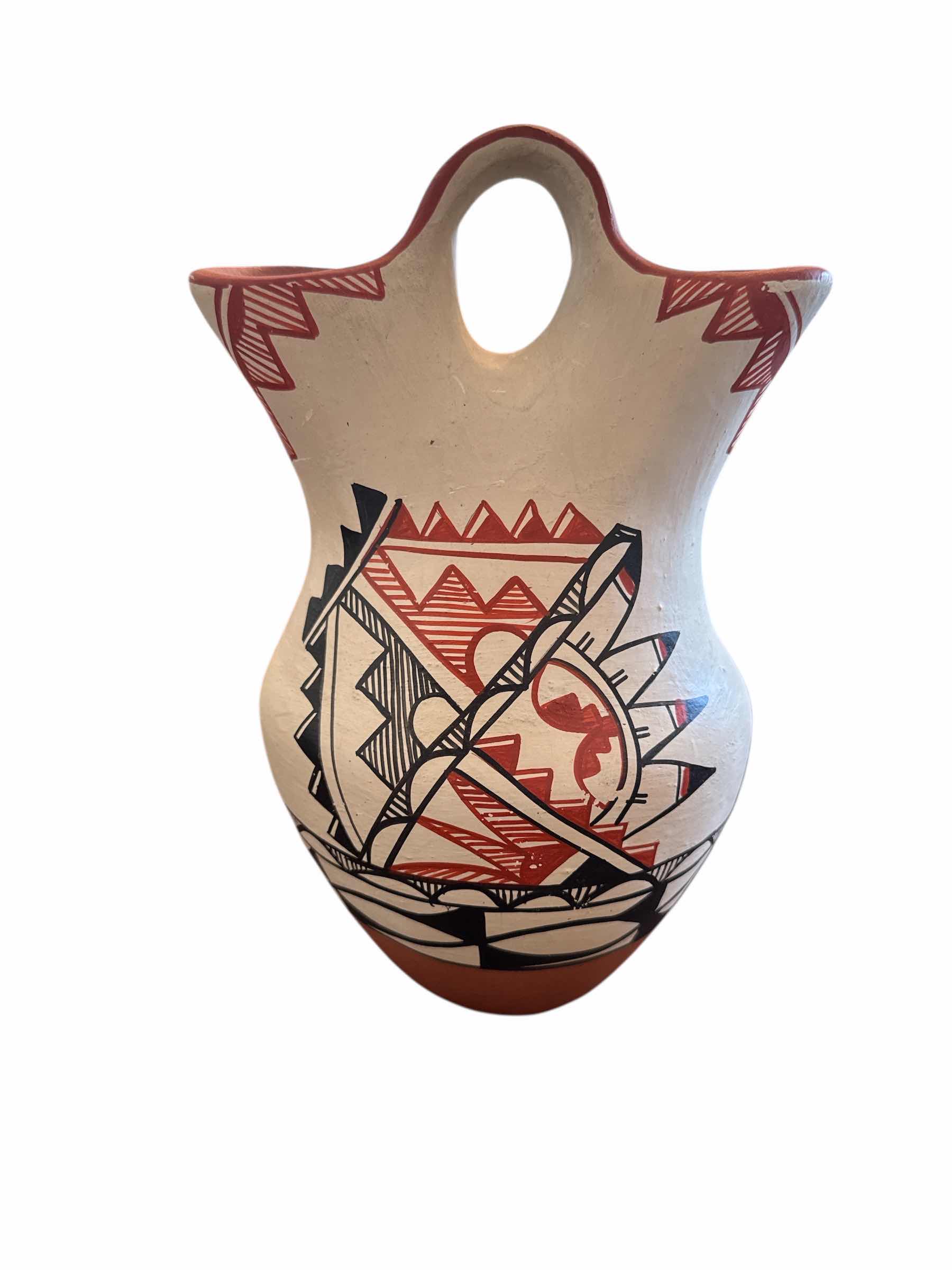 Photo 1 of JEMEZ PUEBLO POTTERY WEDDING VASE H 10”