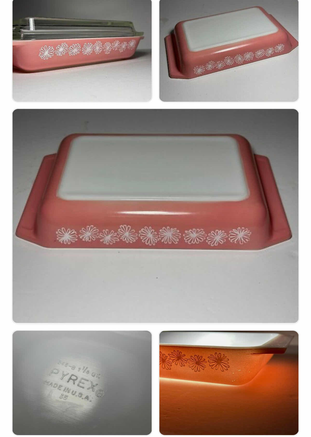 Photo 1 of 175

VINTAGE  PINK  DAISY PYREX 548-B