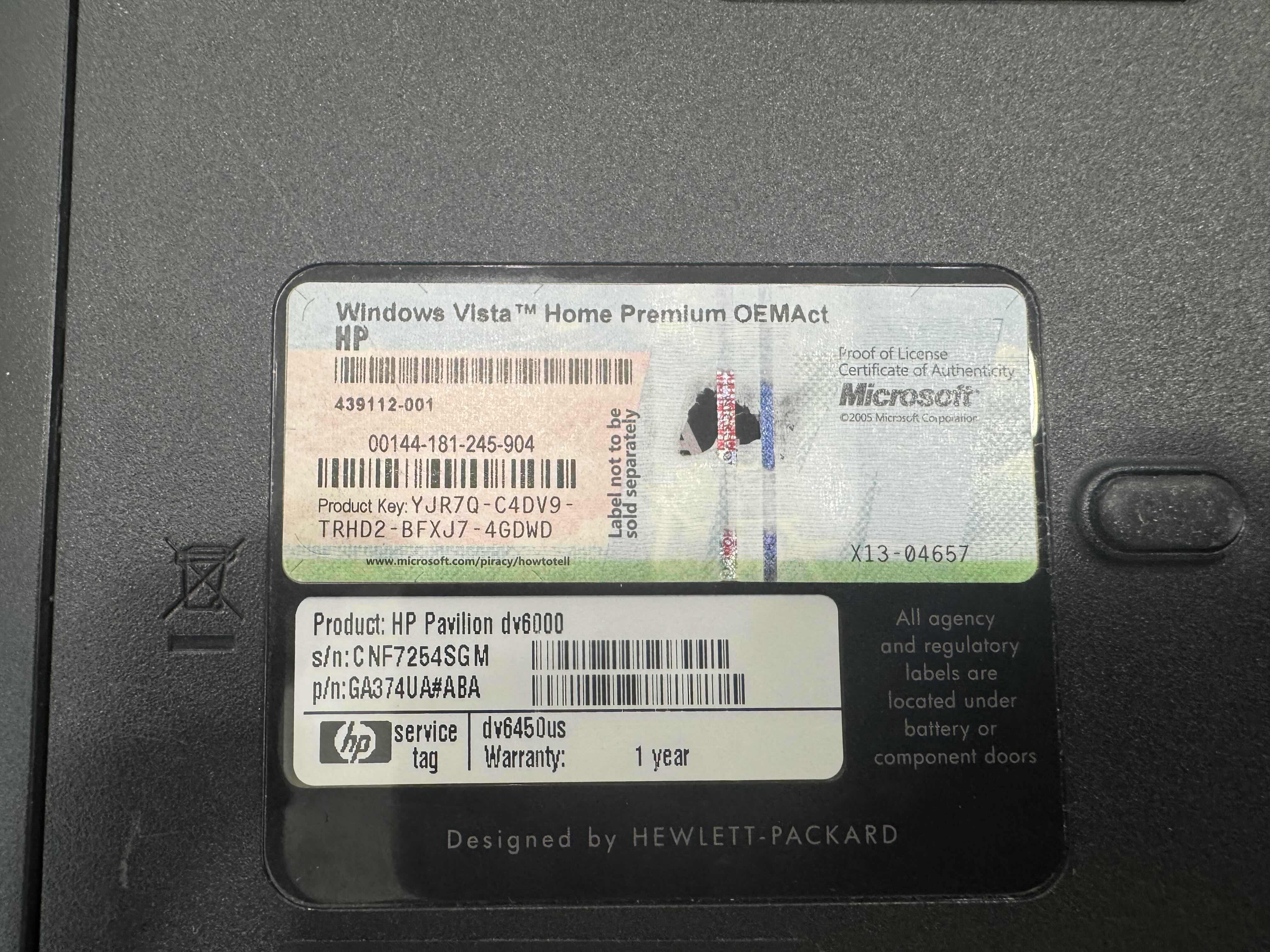 Photo 3 of 2 LAPTOPS: 1) HP & 1) COMPAQ. POWER CORDS INCLUDED, HARD DRIVES REMOVED