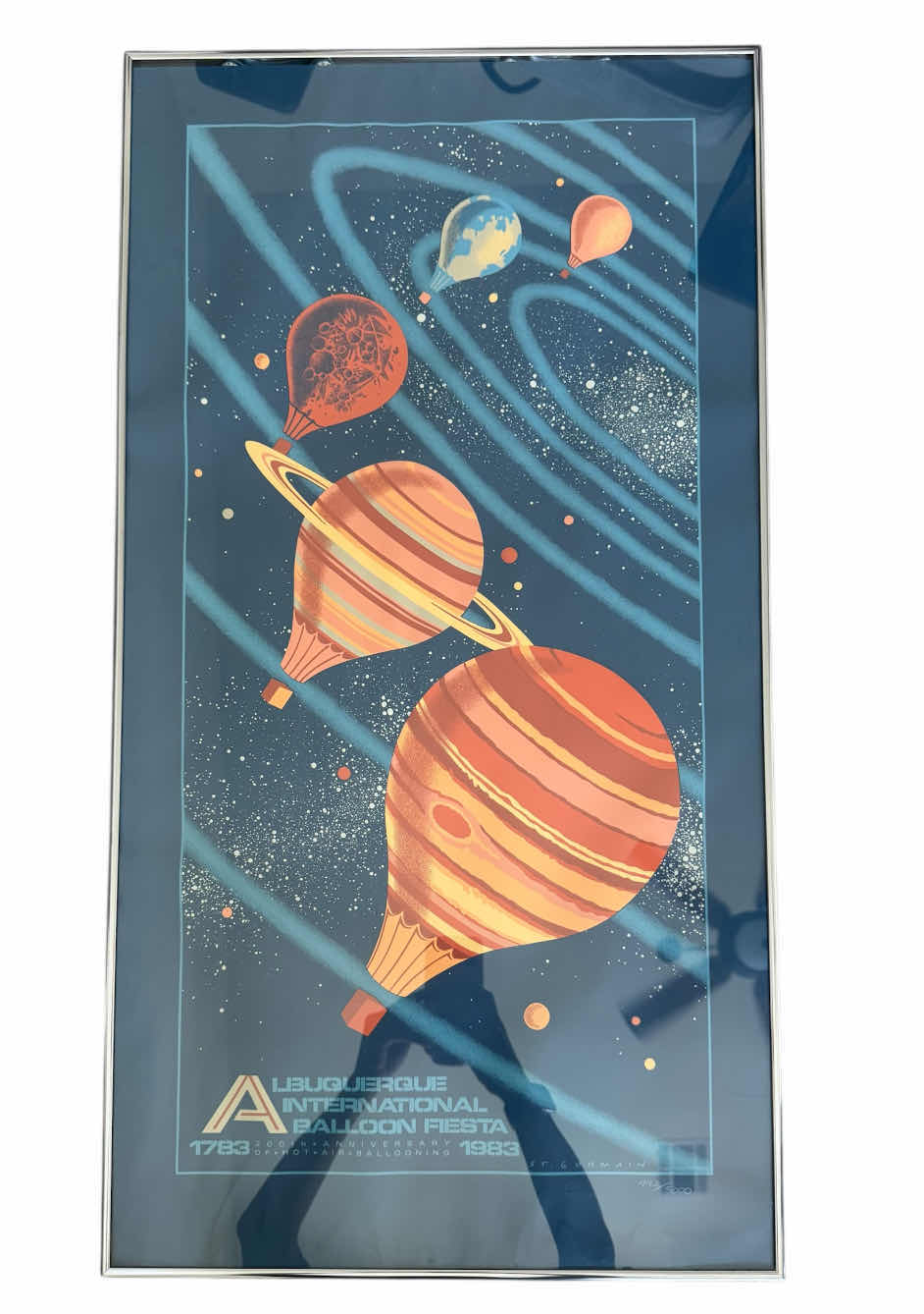 Photo 1 of 300
VINTAGE 1983 ALBUQUERQUE INTERNATIONAL BALLON FIESTA. 200TH ANNIVERSARY NUMBER 492/5000. ARTWORK, ART COLLECTION, HOME DECOR 

18” X 34” X H1”