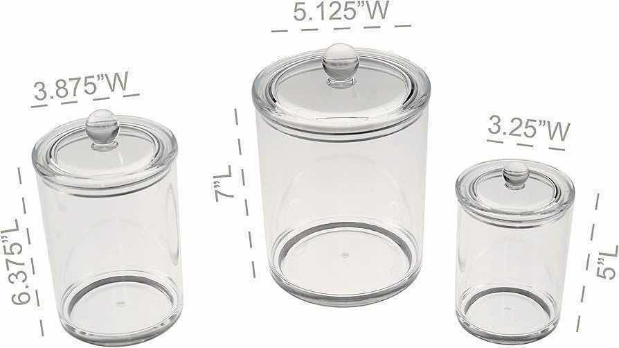 Photo 1 of NEW CASE HOME-X CLEAR ACRYLIC APOTHECARY JARS W LIDS (BOX OF 12 SETS)