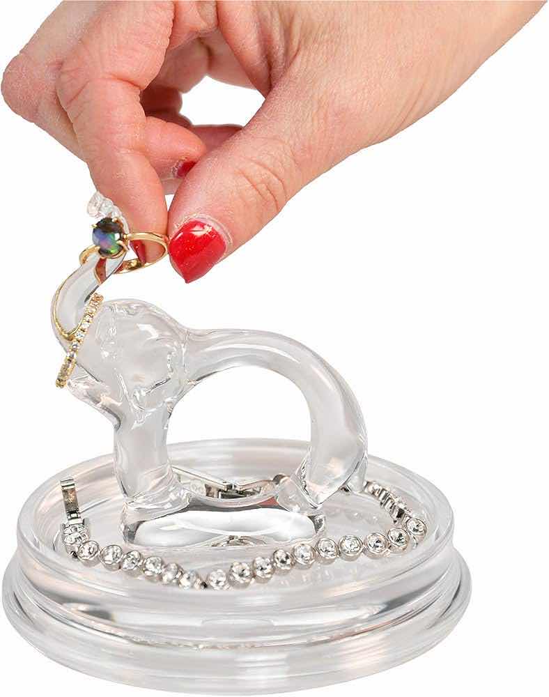 Photo 1 of NEW CASE ARAD CLEAR ACRYLIC ELEPHANT RING HOLDER DISH (BOX OF 48)