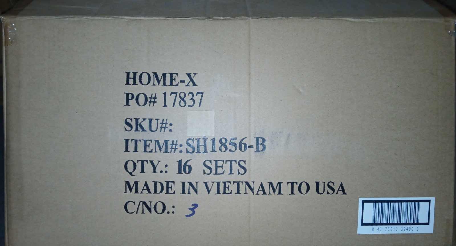 Photo 1 of NEW CASE HOME-X BLACK 2PK PLASTIC WHEEL CHOCKS (BOX OF 16 SETS)