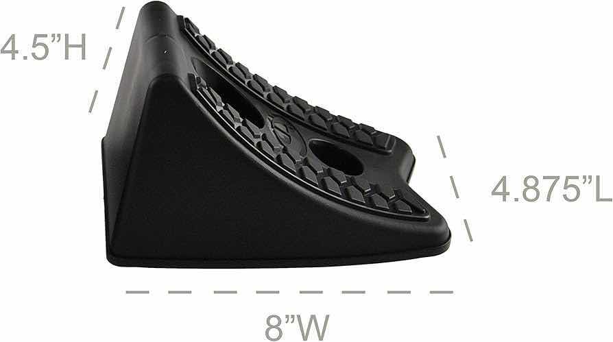 Photo 1 of NEW CASE HOME-X BLACK 2PK PLASTIC WHEEL CHOCKS (BOX OF 16 SETS)