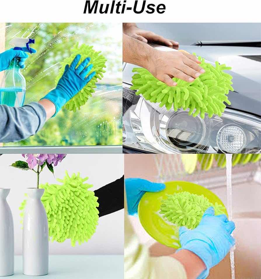 Photo 1 of NEW CASE HOME-X GREEN CHENILLE FLOOR CLEANING & DUSTING WASHABLE SLIPPERS (APPROX 150 PER CASE)