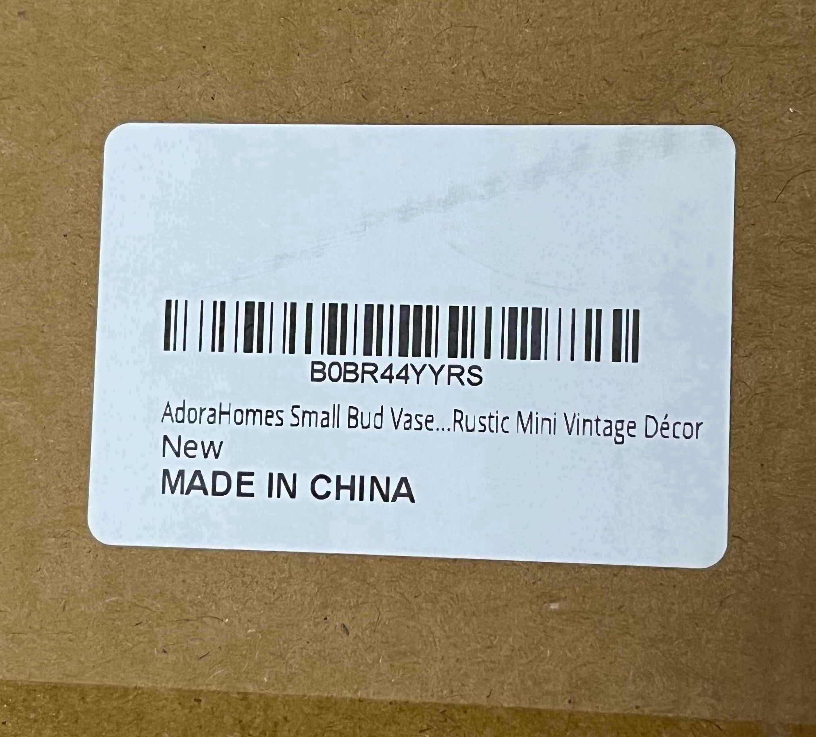 Photo 1 of NEW CASE OF ADORA HOMES VINTAGE RUSTIC STYLE CENTERPIECE SMALL BUD DECORATIVE VASES (4 SETS OF 10)