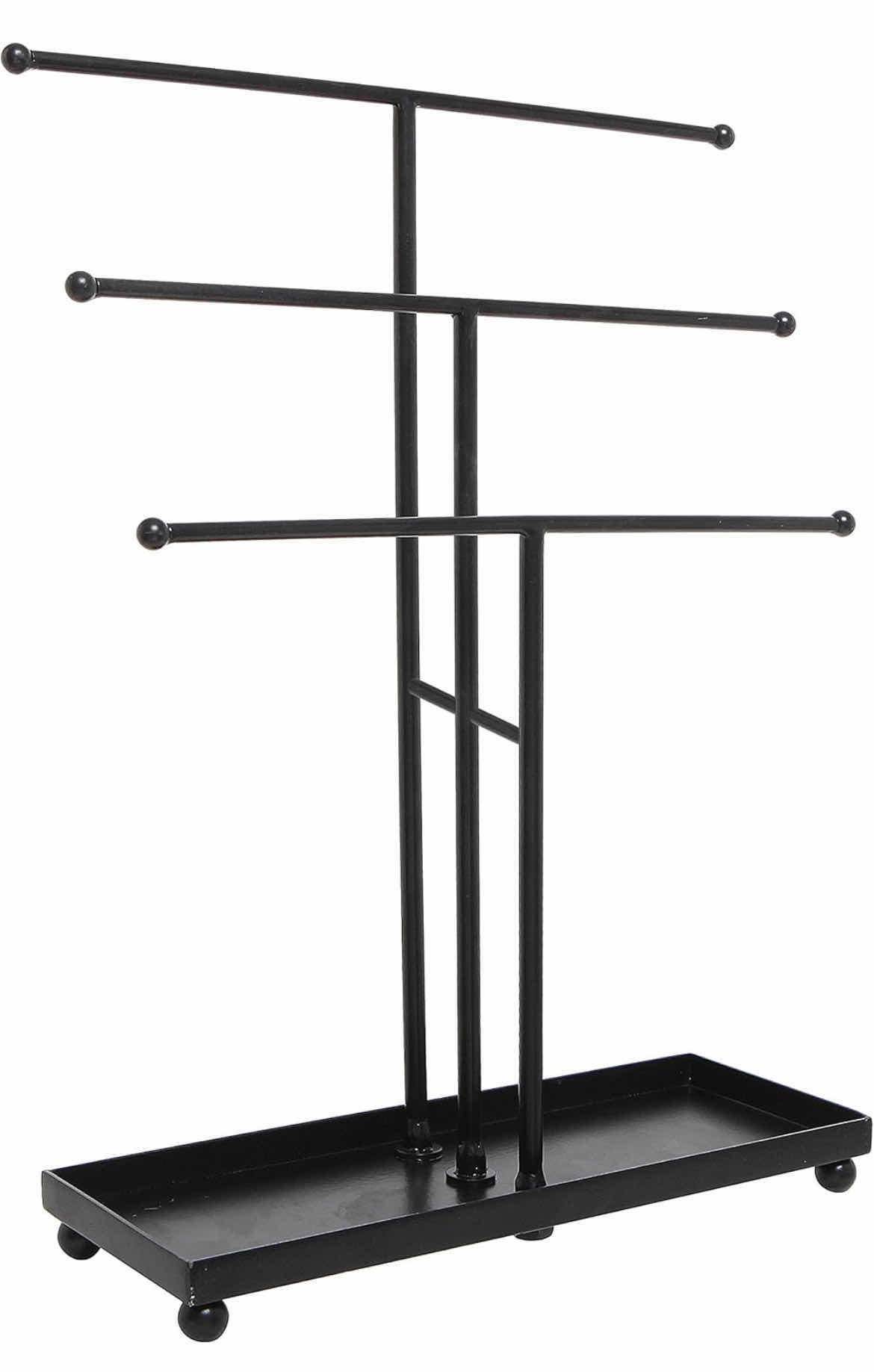 Photo 1 of NEW CASE OF ARAD 3 TIER BLACK METAL JEWELRY DISPLAY STAND (5PCS PER CASE)