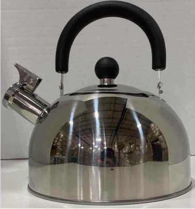 Photo 1 of NEW CASE OF HOME-X 2 QUART STAINLESS STEEL WHISTLING TEA KETTLE (12 PCS/CASE)