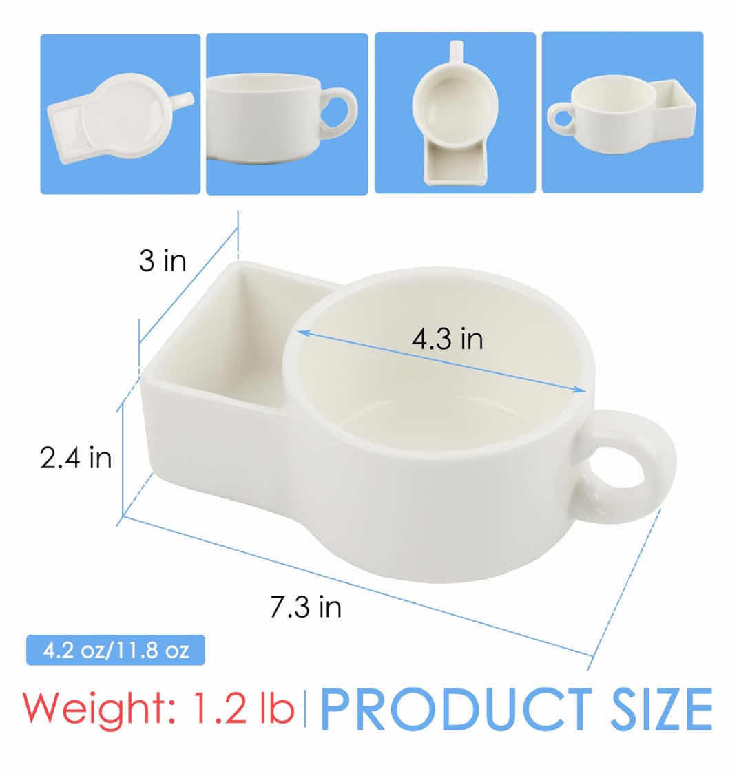 Photo 1 of NEW CASE OF HOME-X 2 PACK CERAMIC SOUP & SIDE CRACKER BOWL (12 SETS PER CASE)