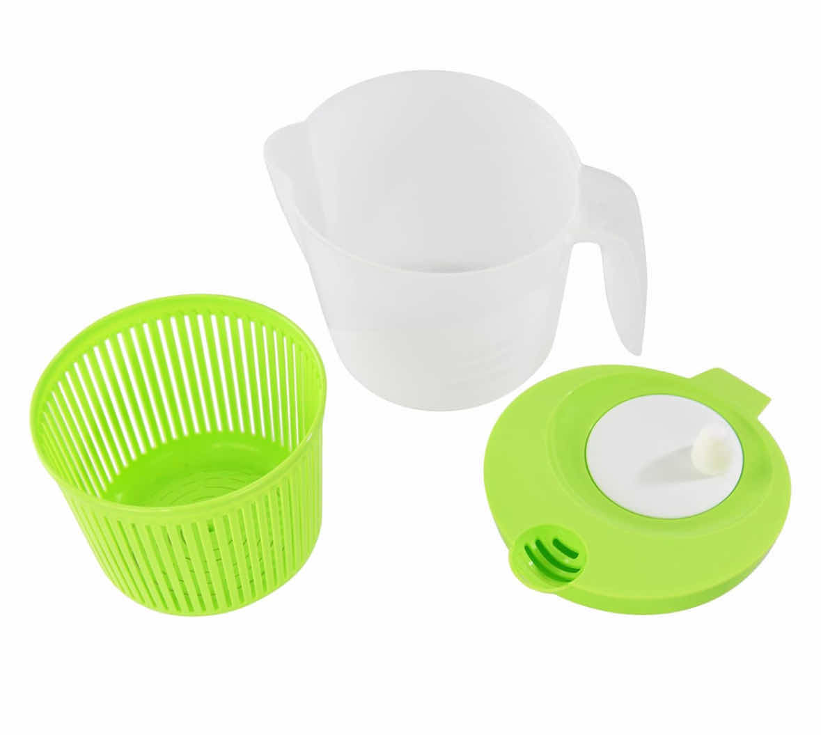 Photo 4 of NEW CASE OF HOME-X SALAD SPINNERS W POURING SPOUT & REMOVABLE SPINNING BASKET (CASE OF 9 PCS)