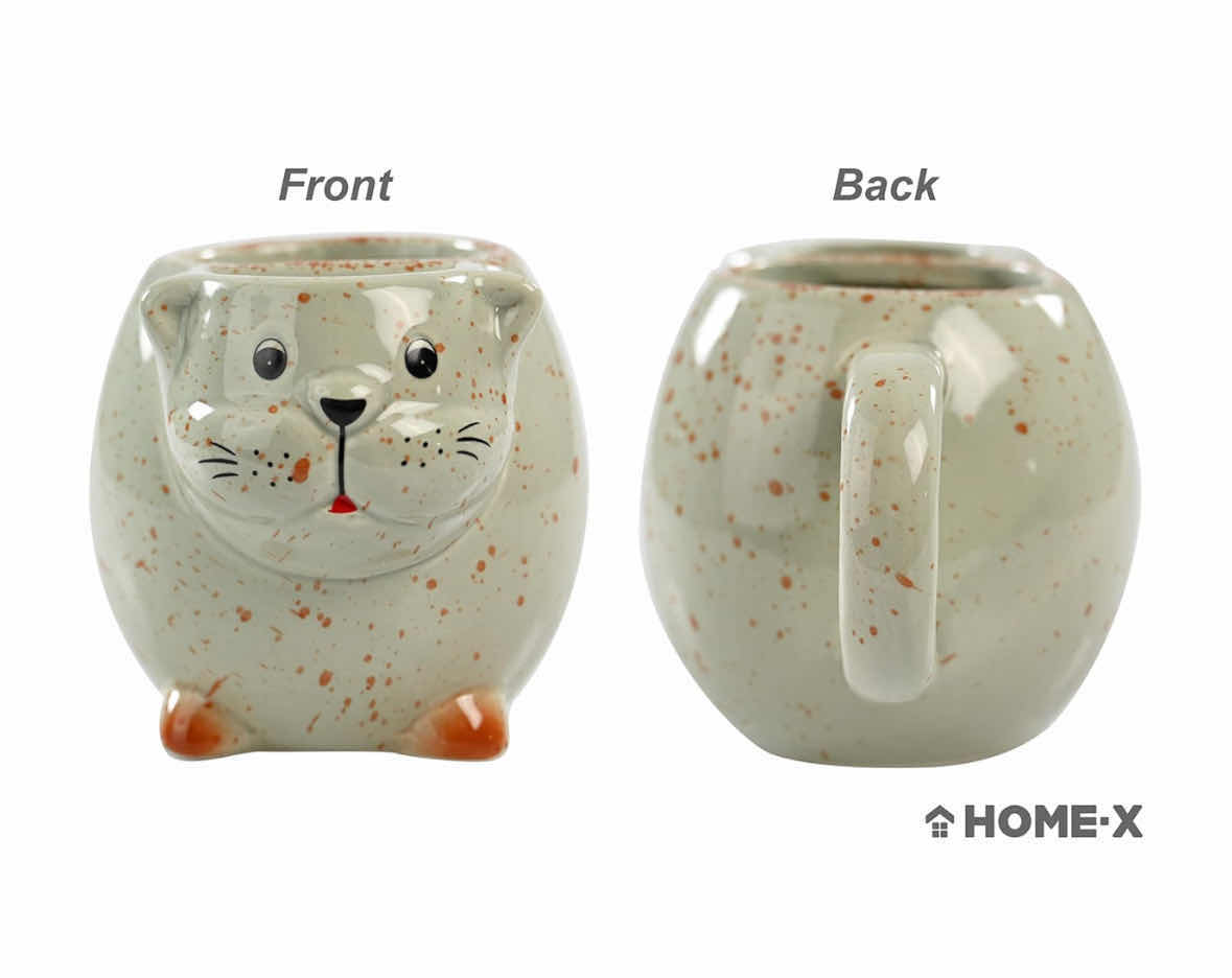 Photo 1 of NEW CASE OF HOME-X CERAMIC CAT TEA 16 OZ MUG, WEATHERED GREEN (24 PC/CASE)