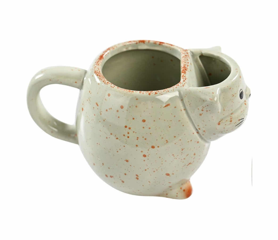 Photo 1 of NEW CASE OF HOME-X CERAMIC CAT TEA 16 OZ MUG, WEATHERED GREEN (24 PC/CASE)