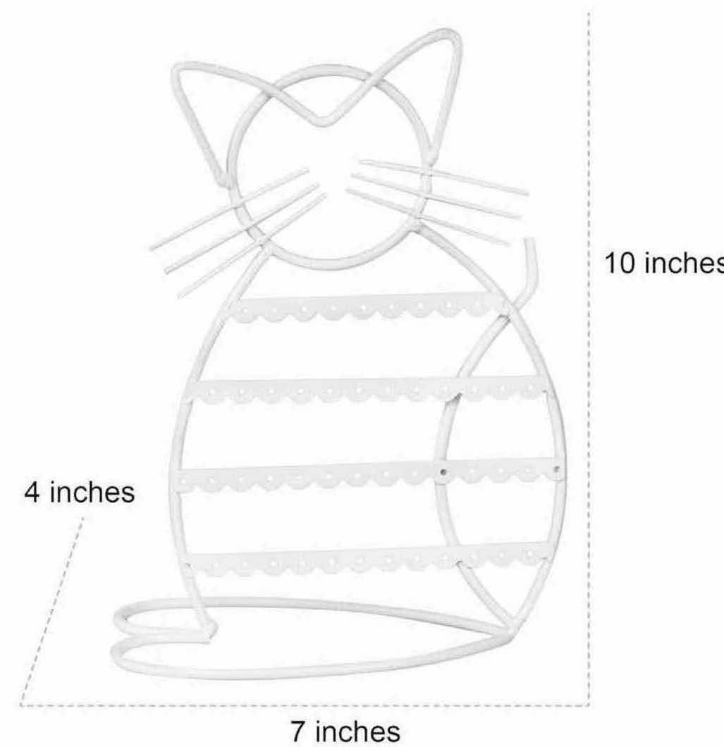 Photo 3 of NEW CASE OF ARAD CAT-SHAPED EARRING HOLDER/ORGANIZER DISPLAY, WHITE (16 PCS/CASE)