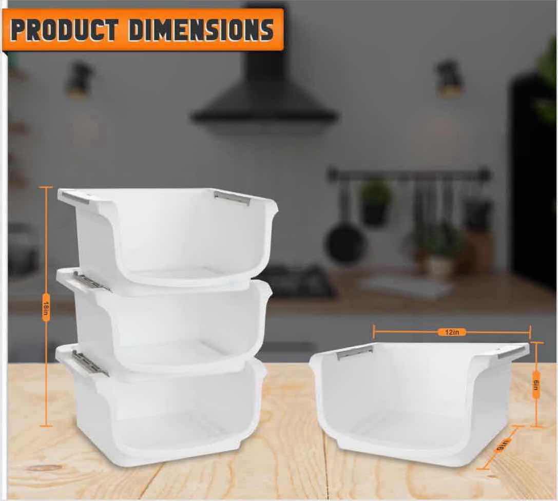 Photo 1 of NEW CASE HOME-X SMALL NESTING/STACKABLE STORAGE BINS, 3 BINS PER SET (1 CASE/6 SETS)