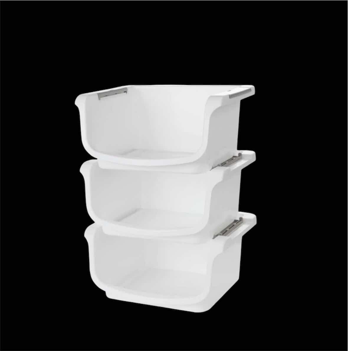 Photo 1 of NEW CASE HOME-X SMALL NESTING/STACKABLE STORAGE BINS, 3 BINS PER SET (1 CASE/6 SETS)