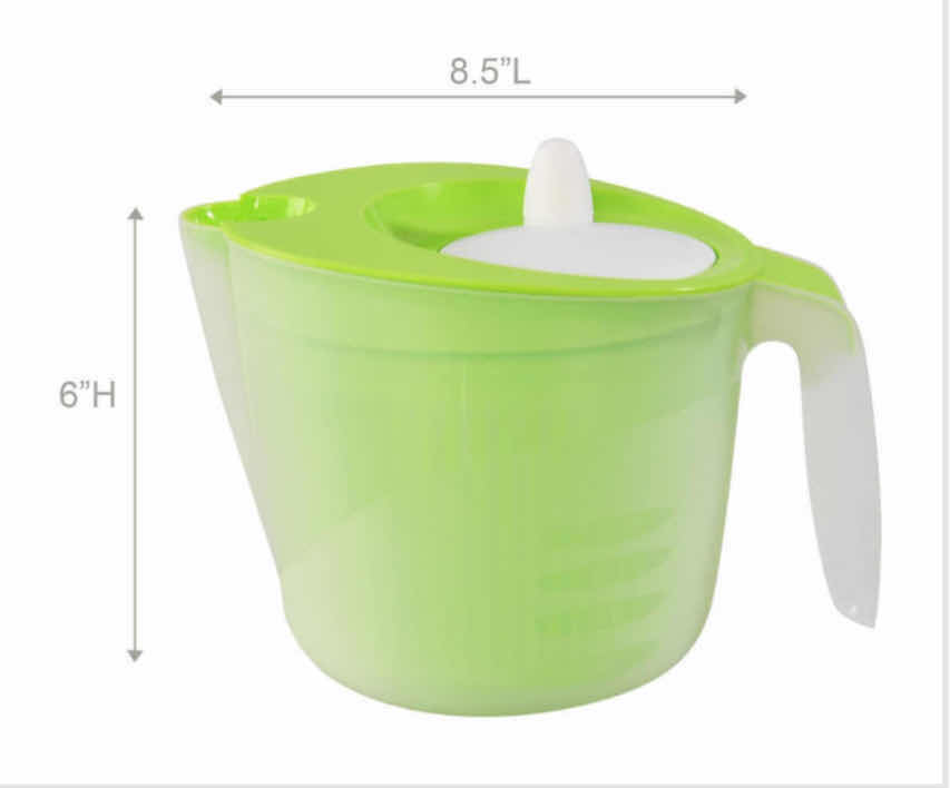 Photo 1 of NEW CASE OF HOME-X SALAD SPINNERS W POURING SPOUT & REMOVABLE SPINNING BASKET (CASE OF 9 PCS)