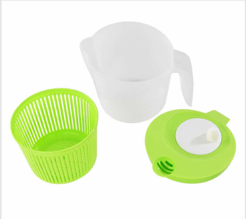 Photo 1 of NEW CASE OF HOME-X SALAD SPINNERS W POURING SPOUT & REMOVABLE SPINNING BASKET (CASE OF 9 PCS)