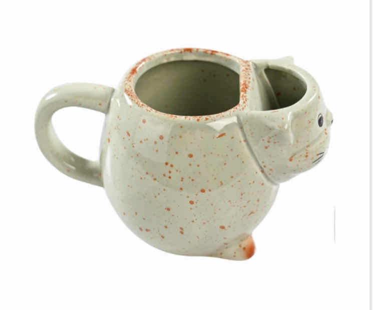 Photo 1 of NEW CASE OF HOME-X CERAMIC CAT TEA 16 OZ MUG, WEATHERED GREEN (24 PC/CASE)