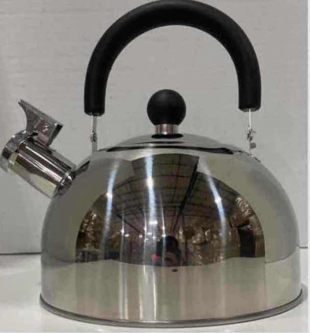 Photo 1 of NEW CASE OF HOME-X 2 QUART STAINLESS STEEL WHISTLING TEA KETTLE (12 PCS/CASE)