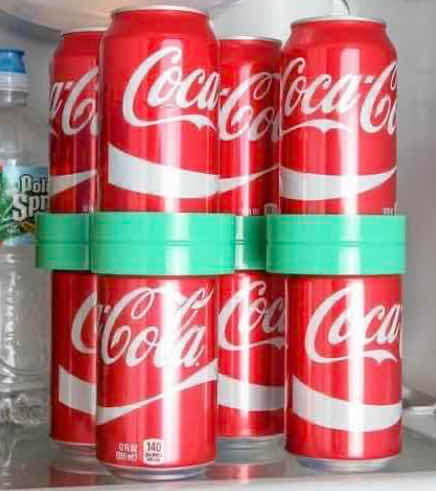 Photo 1 of NEW CASE OF HOME-X GREEN PLASTIC SODA CAN & CANNED FOOD SHELF ORGANIZER STACKERS (1 CASE/48 SETS OF 4)