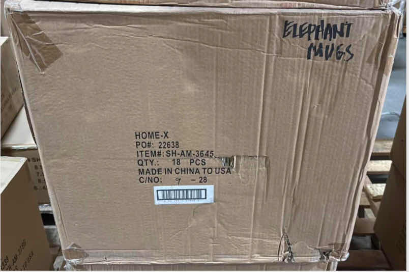 Photo 5 of NEW CASE OF HOME-X CERAMIC ELEPHANT MUG W LID 5.5” X 4” (18PCS/CASE)