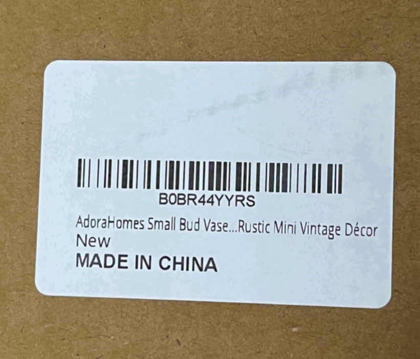 Photo 1 of NEW CASE OF ADORA HOMES VINTAGE RUSTIC STYLE CENTERPIECE SMALL BUD DECORATIVE VASES (4 SETS OF 10)