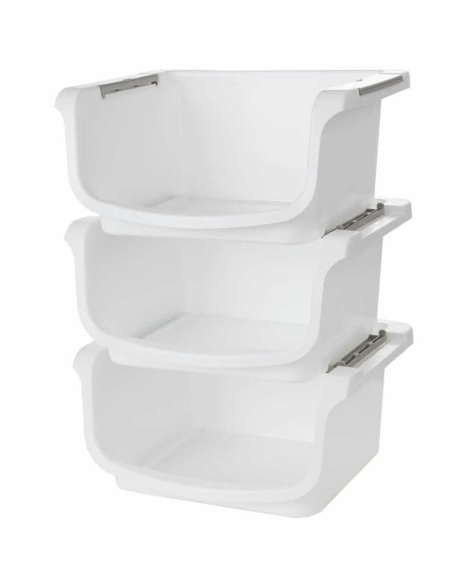 Photo 1 of NEW CASE HOME-X SMALL NESTING/STACKABLE STORAGE BINS, 3 BINS PER SET (1 CASE/6 SETS)