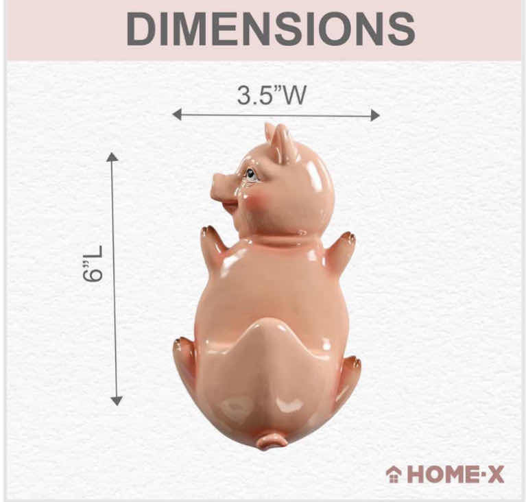 Photo 1 of NEW CASE HOME-X WALL DECORATIVE RESIN PIG EYEGLASS HOLDER (24 PCS/CASE)