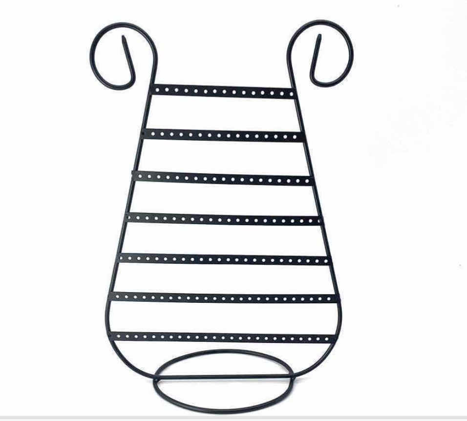 Photo 1 of NEW CASE OF ARAD BLACK METAL HARP SHAPED EARRING ORGANIZER HOLDER (8 PC/CASE)