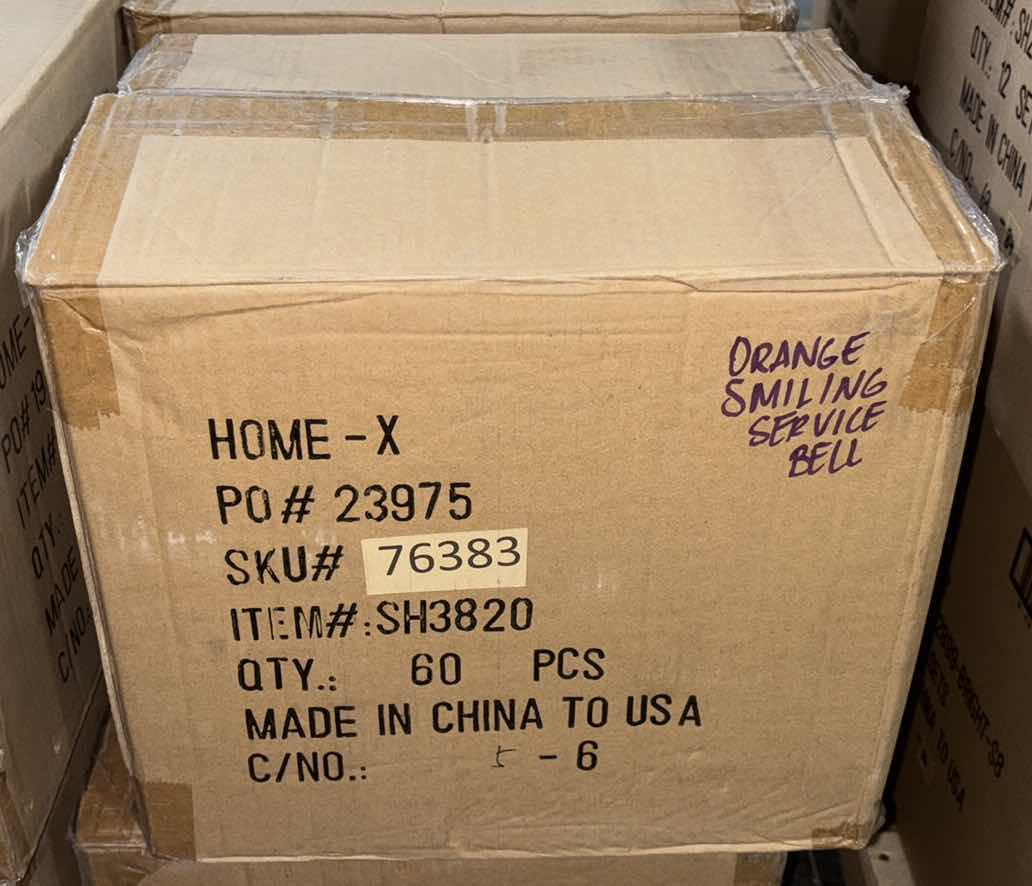 Photo 1 of NEW CASE SMILING COUNTER CALL/SERVICE BELL, ORANGE (60 PCS PER CASE)