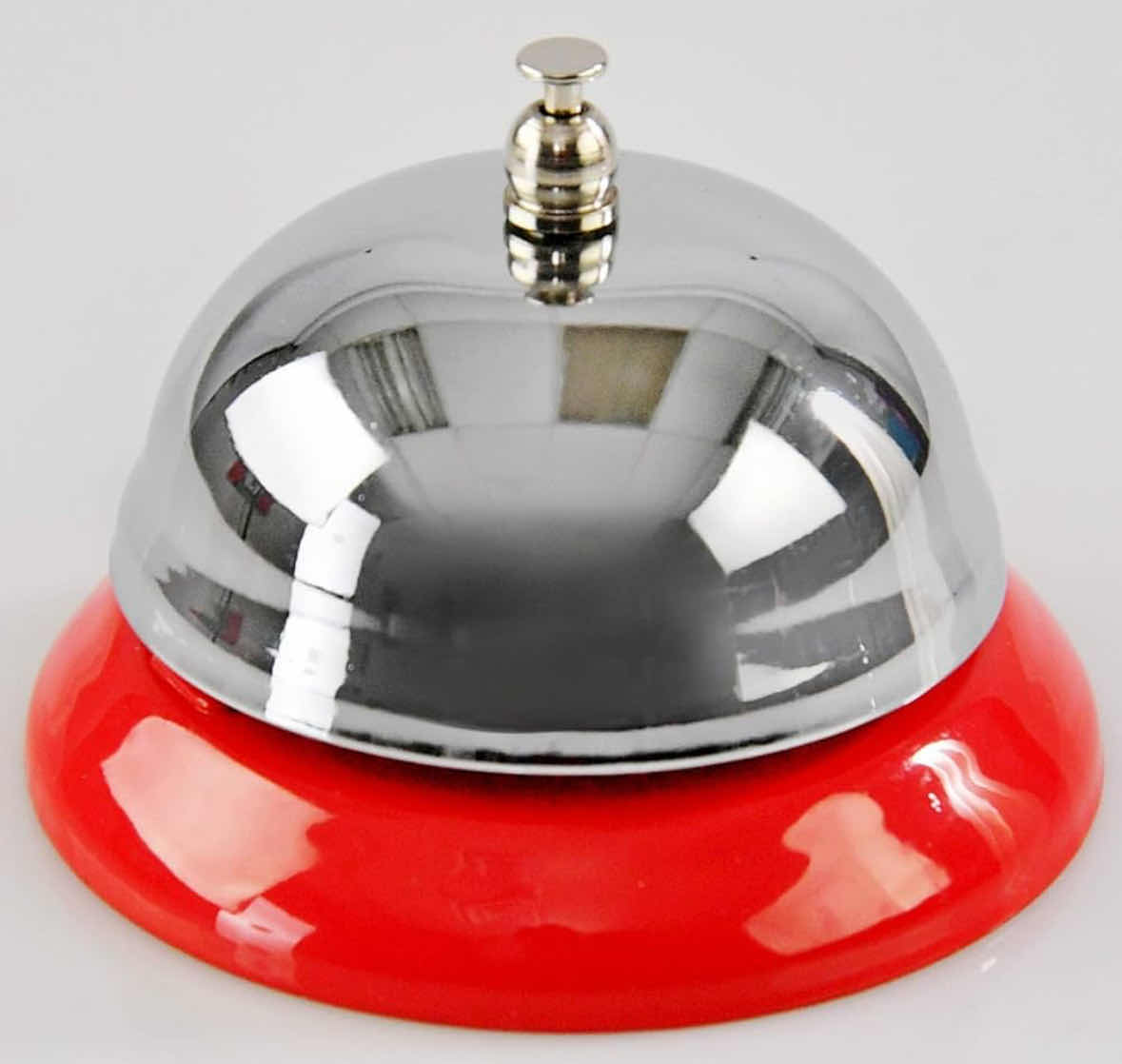 Photo 1 of NEW CASE HOME-X COUNTER CALL/SERVICE BELL, RED BASE 3 ¼” D X 2 ¼” H (60PCS PER CASE)