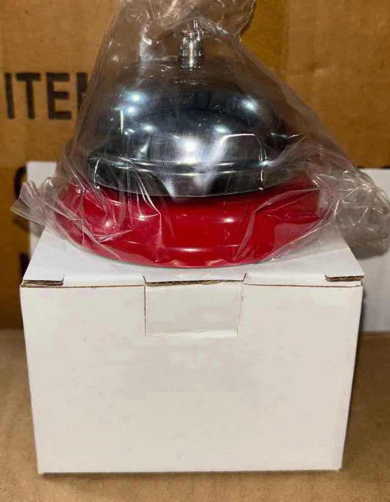 Photo 1 of NEW CASE HOME-X COUNTER CALL/SERVICE BELL, RED BASE 3 ¼” D X 2 ¼” H (60PCS PER CASE)