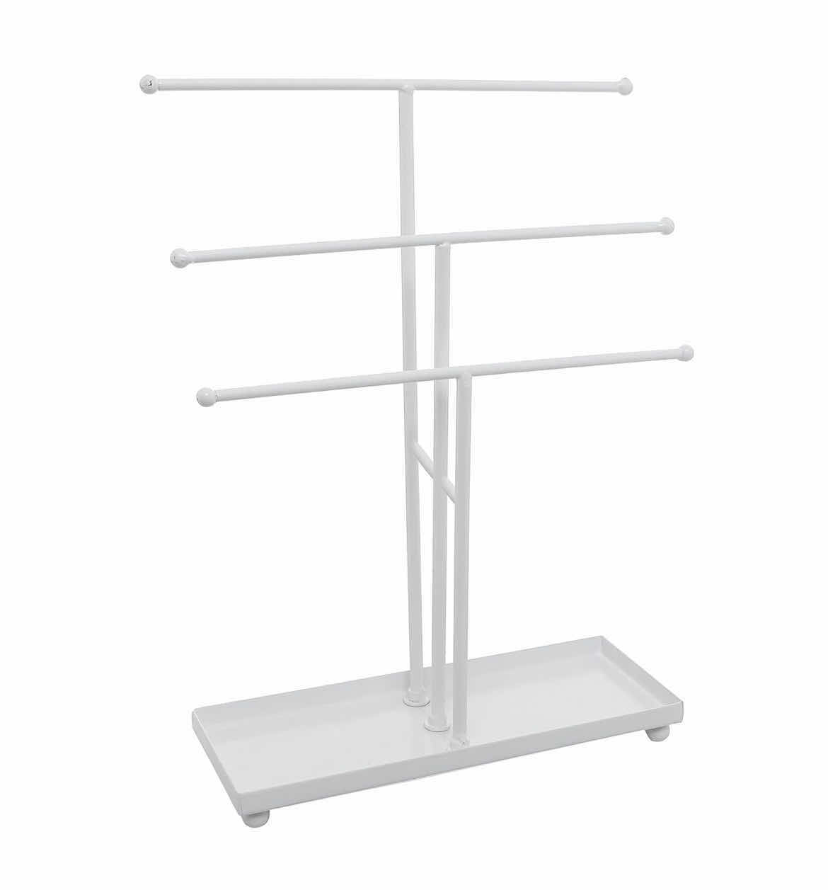Photo 1 of NEW CASE OF ARAD 3 TIER WHITE METAL JEWELRY DISPLAY STAND (5 PCS PER CASE)